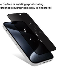 28° Kroea Privacy 3D Edge to Edge Full Cover Tempered Glass For iPhone 15 Pro Max （3）