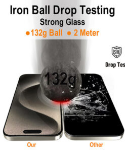 5X Reinforced 2.5D Frame Full Cover Tempered Glass For iPhone 15 Pro (1)