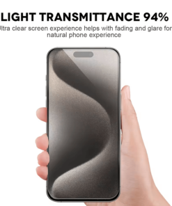 ARC 120 Clear Tempered Glass Screen Protector for iPhone 15 Pro(5)