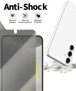Clear Privacy Tempered Glass For Samsung S24, S24 Plus (3)