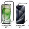 For iPhone 15 PRO Premium 2.5D Full Cover Tempered Glass (3)