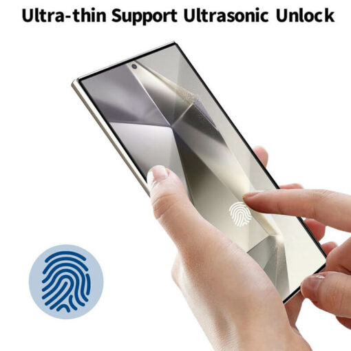 Sensitive Fingerprint Unlock 2.5D Full Cover Tempered Glass For Samsung S24 Ultra (2)