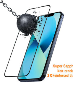 Triple Strong Super Sapphire 2.5D Frame Full Cover Tempered Glass For iPhone 15 Pro (1)