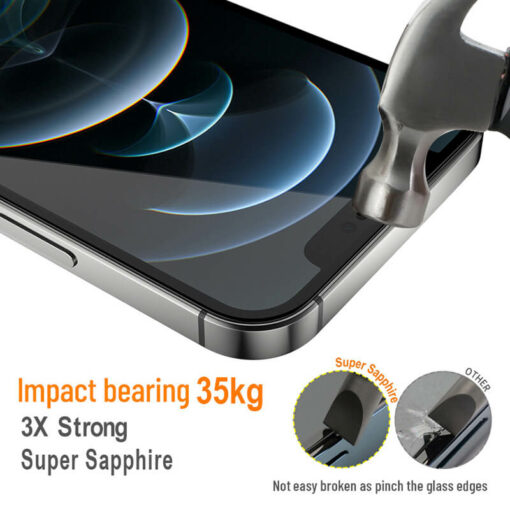 Triple Strong Super Sapphire 2.5D Frame Full Cover Tempered Glass For iPhone 15 Pro (3)